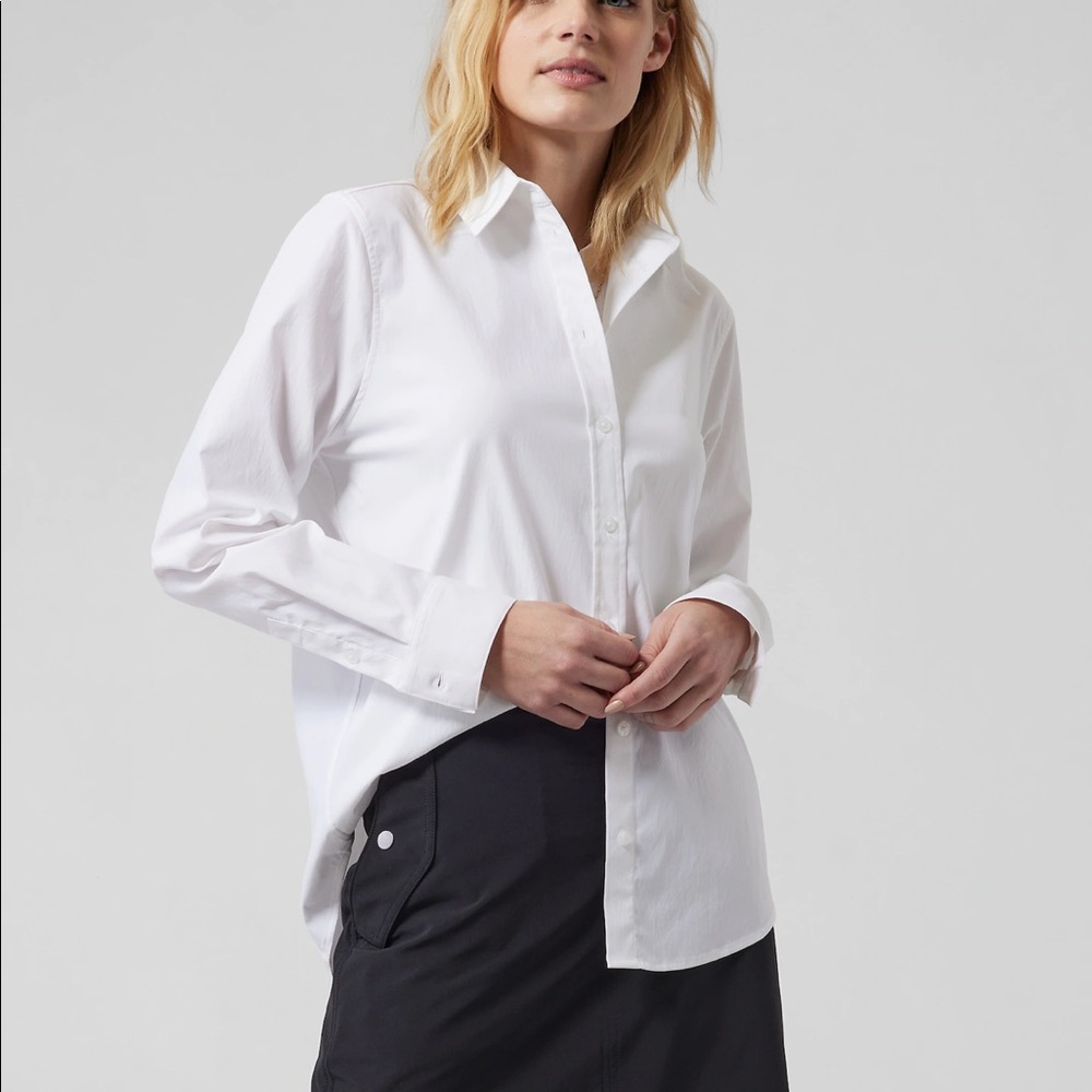 White button down shirt from Athleta